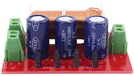 Happysnow 400W Lautsprecher Frequenz Weiche 2 Wege Hoch Niedrig 4-16 Ohm Frequenz Teiler für Lautsprecher