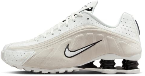 Nike Shox R4 Zapatos de Ocio para Mujer Summit White/Black/Lt Orewood 36.5
