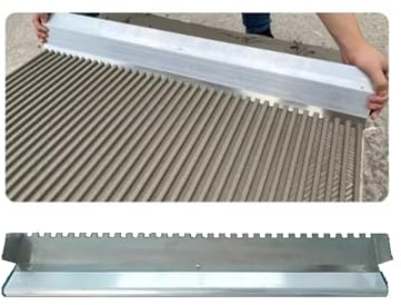 Truelle crantée en acier inoxydable pour colle à carrelage, peigne à mortier durable pour un étalement précis, outil essentiel pour une installation professionnelle de carrelage