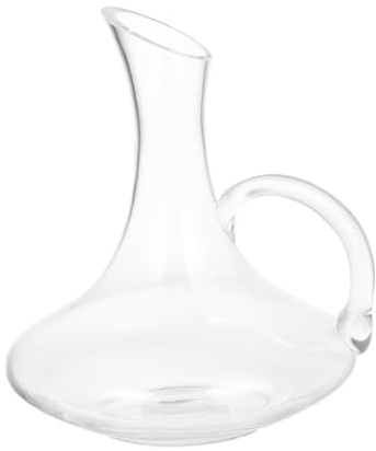 VANZACK Decanter Vino Rosso in Vetro Trasparente con Manico Premium Caraffa Distributore Bevande per Casa Design Elegante per Aerare e Amare Vino Regalo per Feste e Occasioni Speciali