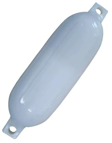 MJINA G2 Modell 16 x 58 cm 58 cm 580 mm diameter 160 mm båttillbehör PVC båtstötfångare uppblåsbara pontonskärmar med luftpump och rep (helvit)