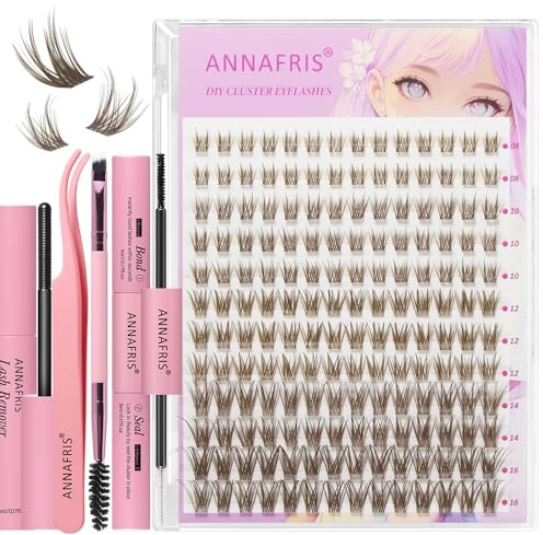 ANNAFRIS Pestañas Postizas Kit DIY Marrón (BN-FD29)