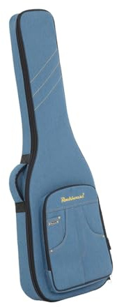 Oshhni Gitarrentasche mit 15mm Polsterung Verstellbarem Schultergurt Traggriff Und Vordertasche Aus Strapazierfähigem Canvas für Musiker Reise Aufbewahrung K, Blau, Universal-