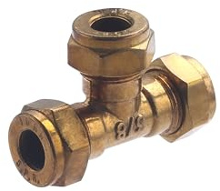 Raccord bicone (a Visser) pour Tube Cuivre Té Egal Ø10 NOYON & THIEBAULT