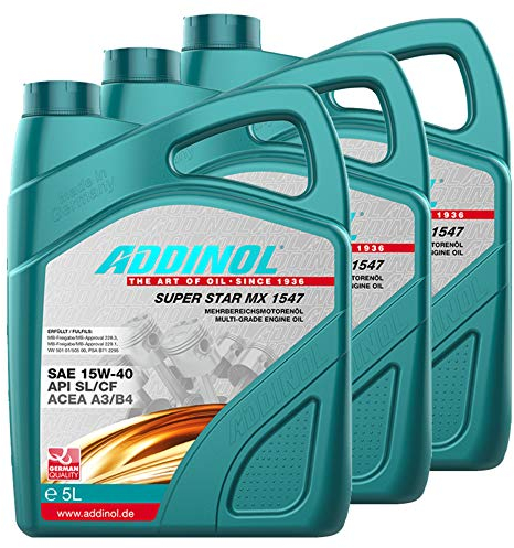 Addinol 3X Motoröl Motorenöl Motor Motoren Motor Oil Engine Oil Benzin Diesel 15W-40 Super Star Mx 1547 5L 72102681