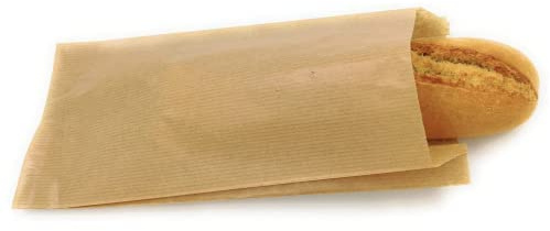 500 sacchetti carta 27 x 14 + 6 cm/Sacchetti carta per alimenti/perfetti per panini, torte, frutta/Sacchetti per confetti/Sacchetti Kraft per alimenti/Sacchetto regalo