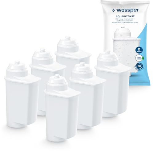 Wessper Wasserfilter Kartusche für Kaffeevollautomaten 6er Pack - Ersatz für Brita Intenza TZ70003, TCZ7003, TCZ-7003, TCZ7033 - kompatibel mit Siemens EQ.6 EQ.9, Bosch, Neff, Gaggenau