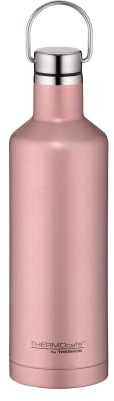 THERMOcafé by THERMOS TC TRAVELER BOTTLE rose gold mat 0,50l, Thermosflasche aus Edelstahl, 12h heiß & 24h kalt, absolut dicht für Schule, Büro, Wasserflasche mit Griff, isolierte Trinkflasche