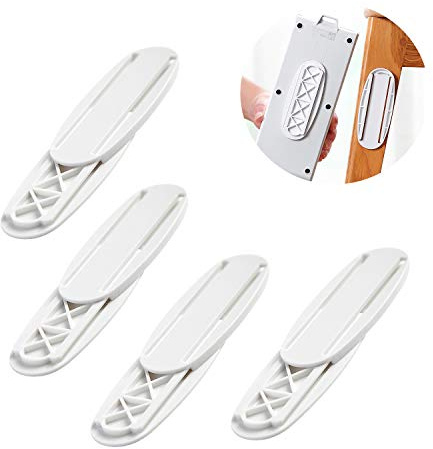 Fijador de Soporte de regleta de alimentación, 4 Paquetes, sin Orificio, enchufable para Enchufe de Pared, fijador de Pegatinas, Protector de Montaje en Pared para Escritorio, Pared, enrutador WiFi