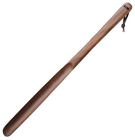 CIEEIN CIEHT Chausse-pied en bois massif à long manche Noyer noir 50cm de longueur