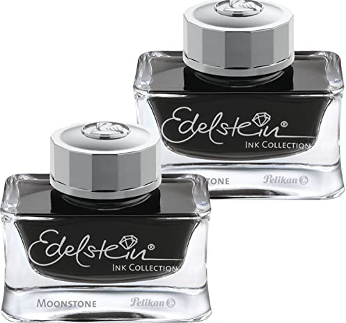 Pelikan Edelstein Ink 50ml (2er Pack, Moonstone) Steingrau