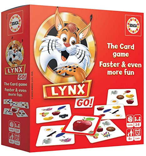 Educa - Spiele Lynx Go! | Kinderspiel | Kartenspiel | Spaß für die ganze Familie | Kinder Spiele ab 4-5 Jahren (18922)