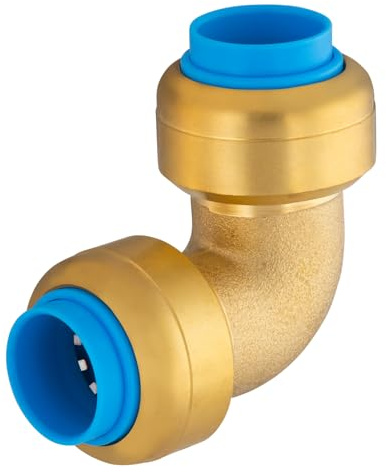 Racor Codo Igual Automático Universal Ø14 mm | Sistema PUSH-FIT | Conexión Rápida y Segura | QUICK PLOMBERIE