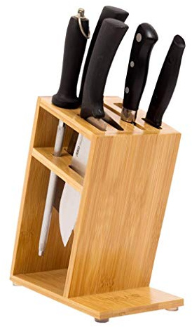 Portacoltelli da Cucina - Ceppo per coltelli in Legno Senza coltelli Porta coltelli Universale e Organizer per coltelli Ceppo per coltelli in Legno (Stile 1)