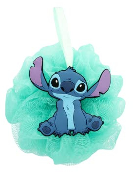 DISNEY STITCH - Fiore da doccia in silicone 3D di Lilo & Stitch - Spugna per il corpo dei bambini - Detergente schiumogeno delicato - Massaggio esfoliante leggero - Accessorio da bagno divertente