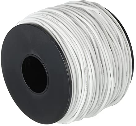 sourcing map 22AWG Elektrischer Draht 75 Meter Stromkabel 0,33 mm² Verzinntes Kupferkabel, Kfz Kabel Hohe Temperatur Litzenkabel Erdkabel Verlängerungskabel Klingeldraht für Kabelkanal, Weiß