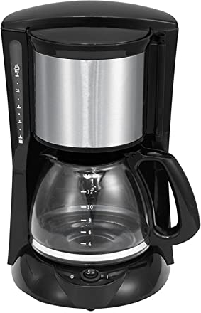 Caffettiera elettrica 900W Caffettiera elettrica 8-12 tazze Latte Espresso Moka Drip Macchina per la produzione di caffè americano Facile da usare (Color : Black, Size : One Size) (Black One Size) The