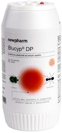 Blucyp - Insetticida Professionale Made in Italy Pronto Uso con Efficacia Immediata e a Lunga Durata, Elimina Cimici, Scarafaggi, Formiche, Vespe - Uso Interno ed Esterno, Zero Odori, 500g