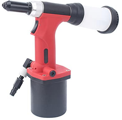 Pneumatic Blind Riveter/Air Rivet Guns, Industrial Grade Self-Priming Riveting Nail Gun Automatic Pull Rivet Gun Vacuum 2.4-4.8Mm Red Color