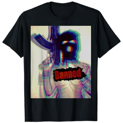 Balaclava Skimaske Mafia Gangster Hip Hop Streetwear Rapper T-Shirt