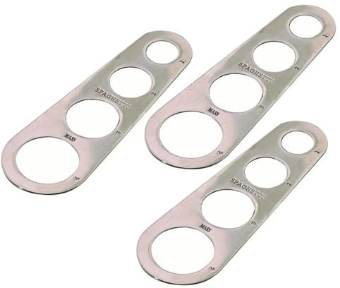 SHOWERORO 3pcs Noodle Measurer Stainless Steel Pasta Measure Tool Easy Portion Control Spaghetti Ruler for Kitchen