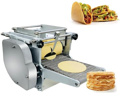 XCSCUK Macchina Automatica per Tortilla, pressa per Mais Commerciale, Macchina per la Produzione di Tortilla Tacos, per Tortilla di Farina