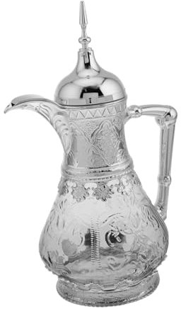 Ciieeo Pichet à Eau En Verre 1,6 l Bec Verseur Et Poignée En Verre, Design Oriental, Résistant Aux Boissons Froides Et Chaudes, Pour Fête Et Rangement Au Réfrigérateur