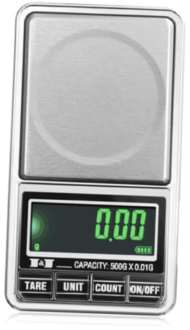 Hemobllo Digitale Schmuckwaage 1000g/0,1g Präzisionswaage mit Klappbarem Deckel LCD Display USB für Schmuck und Edelsteine Tragbare Taschenwaage für Versand und Gewichtsmessung