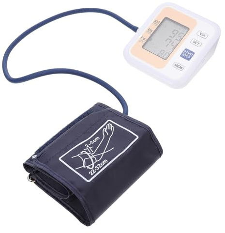 Tensiomètre Automatique au Bras 1 Pc, Abs, Or, Mesure de Pression | Détection du Pouls, Appareil de Mesure Portable, Mémoire 2x120 Groupes, 4 Piles Aaa Non Incluses