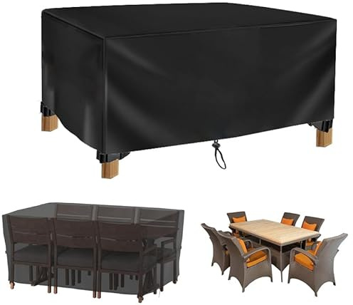 Funda para Muebles de jardín de Exterior 210x90x120cm/Largo x Ancho x Alto Cubierta para Muebles de Jardin, Funda Protectora Mesa Exterior,Tela Oxford 420D Lona Protectora para Mesa Sofá Conjuntos