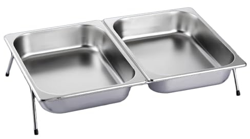 Plateau de service argenté à 3 étages pour fêtes, plats glacés, épices et desserts, buffet, dessert, fruits et condiments, 53 x 33 x 10 cm