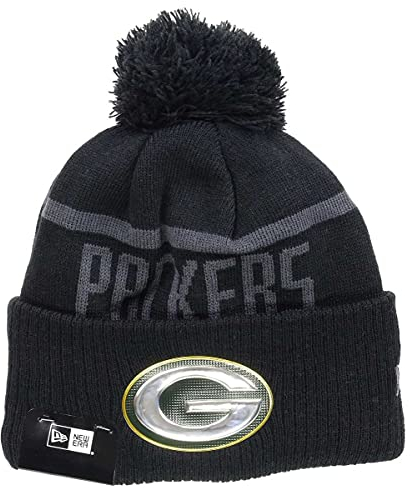 New Era Green Bay Packers NFL 2017 Black Collection Beanie - One-Size