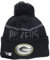 New Era Green Bay Packers NFL 2017 Black Collection Beanie - One-Size