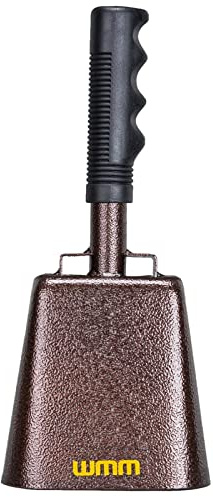 17,8 cm Cloche en acier avec poignée Réconfortants Bell pour les événements sportifs Grande solide d'école cloches et carillons de percussion Instruments de musique Cloche d'appel d'alarme (Cuivre)