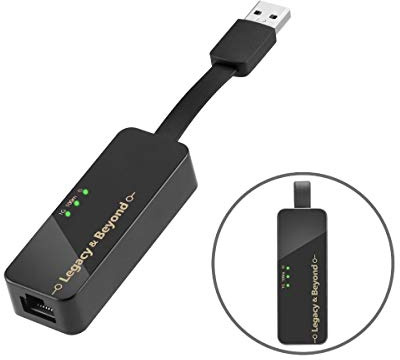 SIIG Adaptador plegable USB 3.0 a Ethernet, 10/100/1000 Mbps Gigabit Ethernet LAN RJ45, compatible con Windows 10/8/7, Mac OS X 10.16 a 10.6 - Negro (LB-US0714-S1)