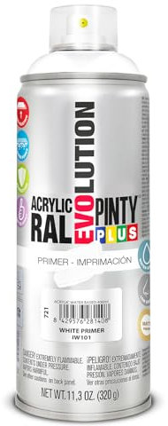 PINTY PLUS PINTURA EN SPRAY EVOLUTION WATER-BASED 520CC IMPRIMACIÓN BLANCO IW101