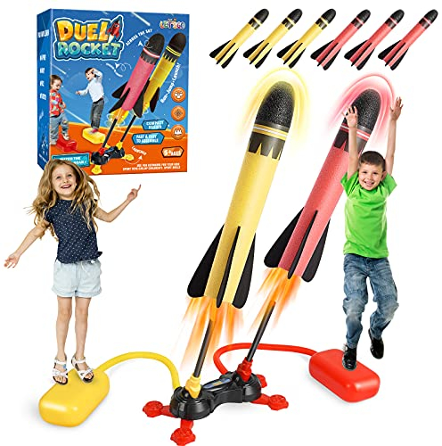 Anginne Geschenk Junge 3-12 Jahre, Outdoor Spielzeug ab 3-12 Jahre Junge Rakete Spielzeug Kinderspielzeug Oster Weihnachts Geschenke Kinder Garten Spielzeug für Draußen Outdoor Spiele