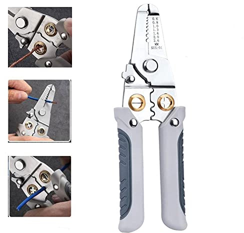 GWINDY Alicates pelacables multifuncionales mejorados, pelacables especial profesional para electricistas, herramienta de pelado de cables eléctricos multiusos resistente (1 unidad)