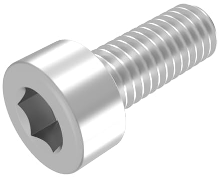 SECCARO Zylinderschraube M10 x 25 mm, Edelstahl V2A VA A2, DIN 912 / ISO 4762, Innensechskant, Vollgewinde, 20 Stück