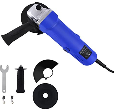 Smerigliatrice angolare da 800 W, M14, smerigliatrice angolare da 115 mm, con impugnatura laterale, chiave inglese, disco abrasivo, 12000 RPM