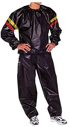 HAOLEI Heavy Duty Sauna Suit Men Women Weight Loss Exercise Slim Gym Fitness Workout Anti-Rip Sweat Sauna Suits Top & Bottoms Boxing Training Sets