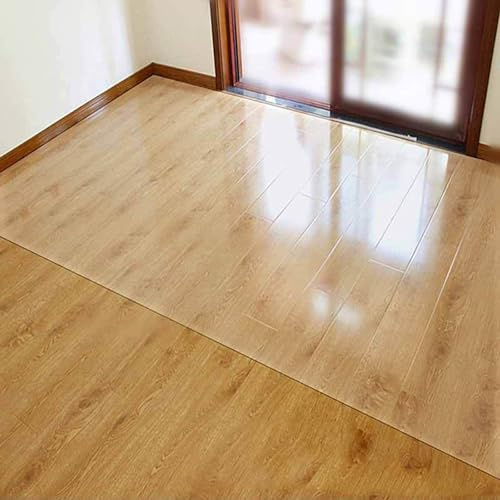 CSXCQM Chair Mat for Hard Floors, Custom sizes, Transparent PVC Chair Mats, Carpet Floor Protector, Office Home Clear Chair Mat Anti-Slip Waterproof, 1.0mm Thick