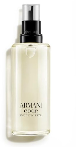 Armani Beauty - Code - Eau de Toilette Refill - Cologne for Men - Ambery Woody Fragrance - Citrus, Lavandin, Tonka Bean Notes - 5 Fl Oz