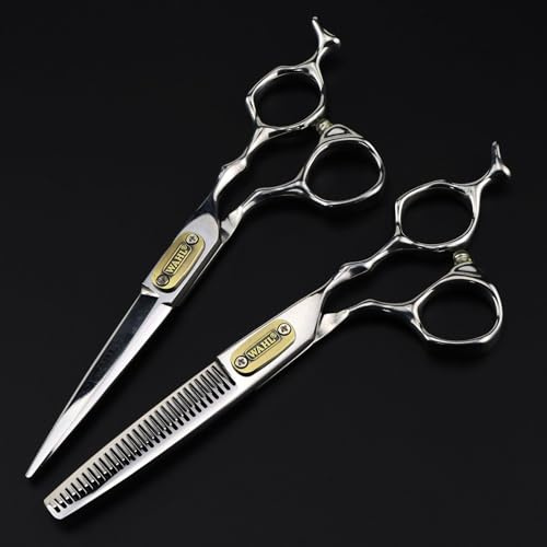 Yinghesheng 6 inch Set, 6 In Friseurschere Scharfe Haarschere Professionelle Haarschneideschere Effilierschere Edelstahl 440C präziser Schnitt Haarschnitt für Männer Frauen Zuhause Salon