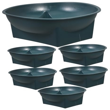 Milisten 6 Stück Kunststoff Grabblumenschalen Grün 16x16x5cm Austauschbare Pflanzgefäße Für Gedenk Und Friedhofsdekoration Stabile Gartenschalen Für Indoor Outdoor