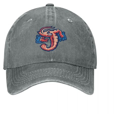 ZTQTQZZ Berretto da Baseball Vintage Cappelli da Baseball economici Jacksonville Jumbo Shrimp Baseball Cappelli in Tessuto Denim Cappelli Regolabili Cappello da Baseball Streetwear Cappello da Cowboy