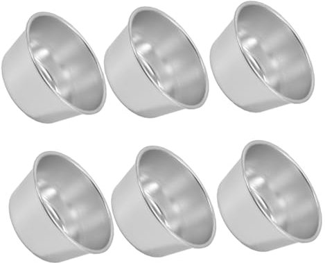 Alipis 6stücke Metall Muffinförmchen Antihaft Backformen Für Cupcakes Pudding Eierkuchen Hitzebeständig Backen Zubehör Kochen Werkzeuge