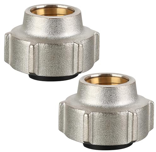 2 Stück Messing Klemmverschraubung set 3/4 Zoll x 15mm, Klemmverschraubung set mit versilberten Kupferanschlüssen,für Heizkörper,für Eurokonus,geeignet für Kupfer,Weichstahl und C-Stahlrohre