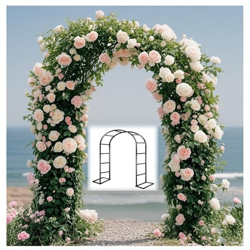 WXGZSKLV Torbogen Für Den Garten Rosenbogen, Metall Rankgitter Für Kletterpflanzen, Wetterfest Pergola Spalier 80 120 140 180 300 cm Gemüseerbsen Obst Rebe Rahmen Rankbogen(140cm x 230cm(WxH))