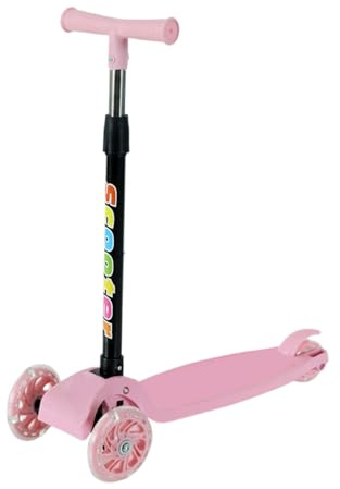 Liakyunf Patinete Plegable | Monopatín Plegable, Ruedas con Luces Parpadeantes para Niños Niñas De 2 A 8 Años para Actividades Exteriores Y Hogar